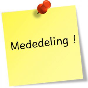 Mededeling per 1 oktober 2024 Mededeling per 1 oktober 2024